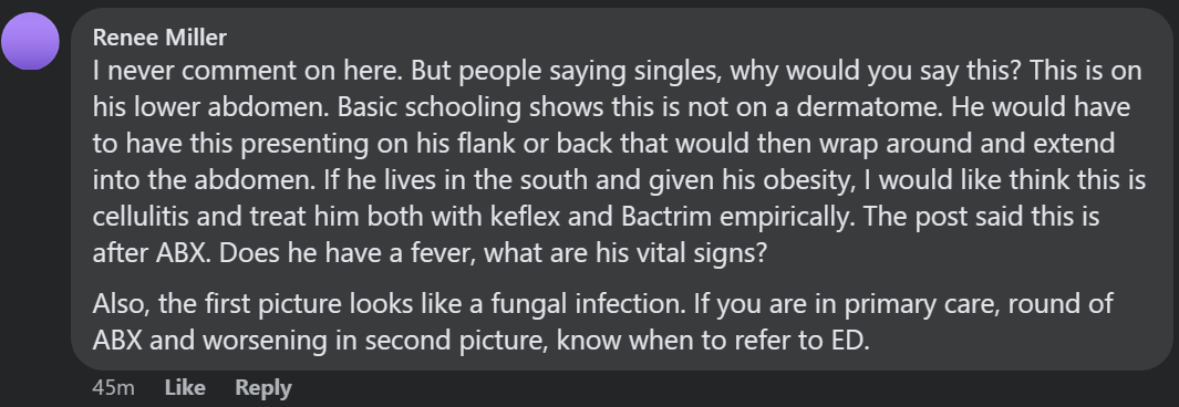 Idiot NP can't make the diagnosis when it's staring her in the face