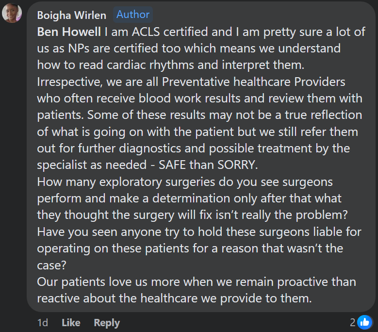 Elite NP has great faith in her new EKG machine's ability to interpret EKGs